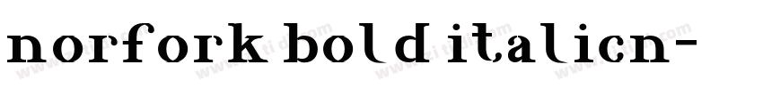 norfork bold italicn字体转换